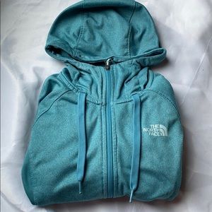 Turquoise North Face Fitted Hoodie